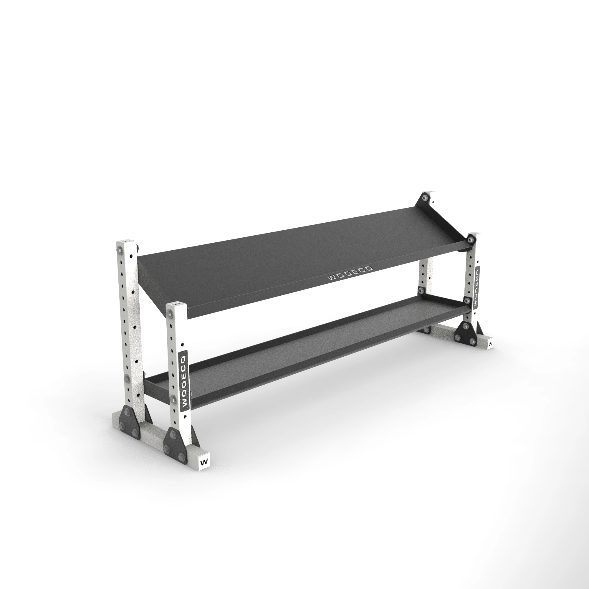 Wodeco 2 Katlı Çoklu Depolama Rafı 215cm Mat Beyaz