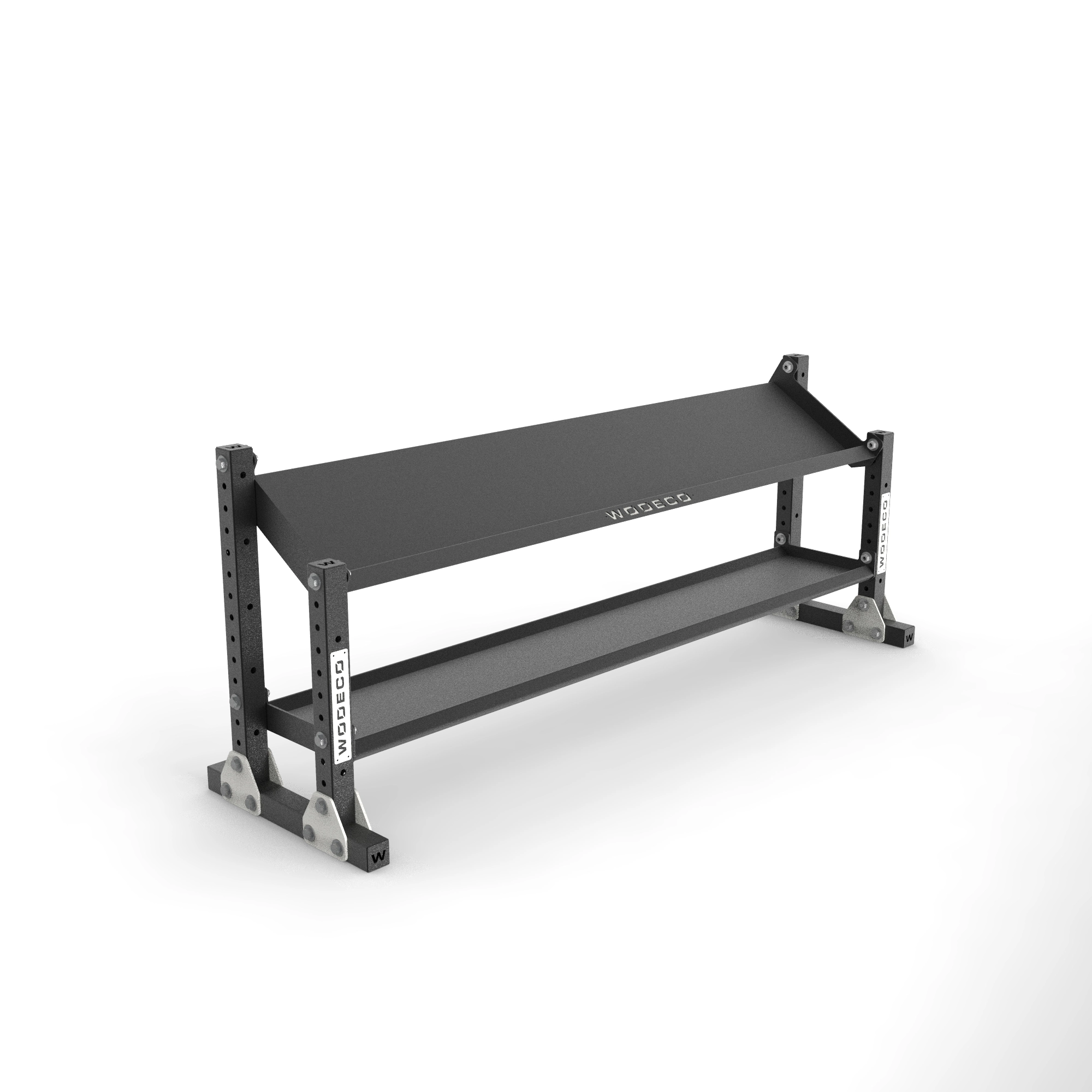 Wodeco 2 Katlı Çoklu Depolama Rafı 215cm Mat Siyah