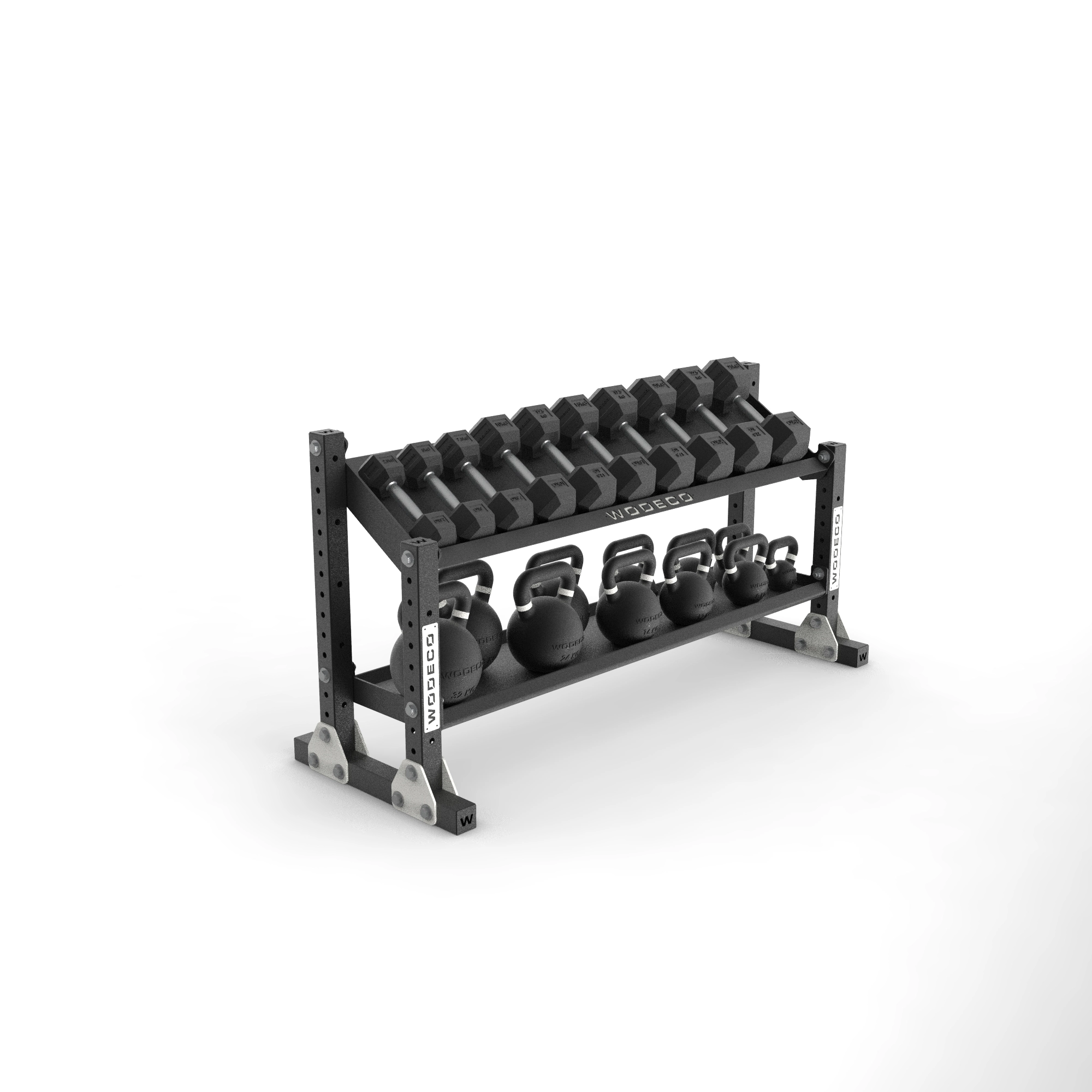 2 Katlı Dambıl Kettlebell Depolama Rafı