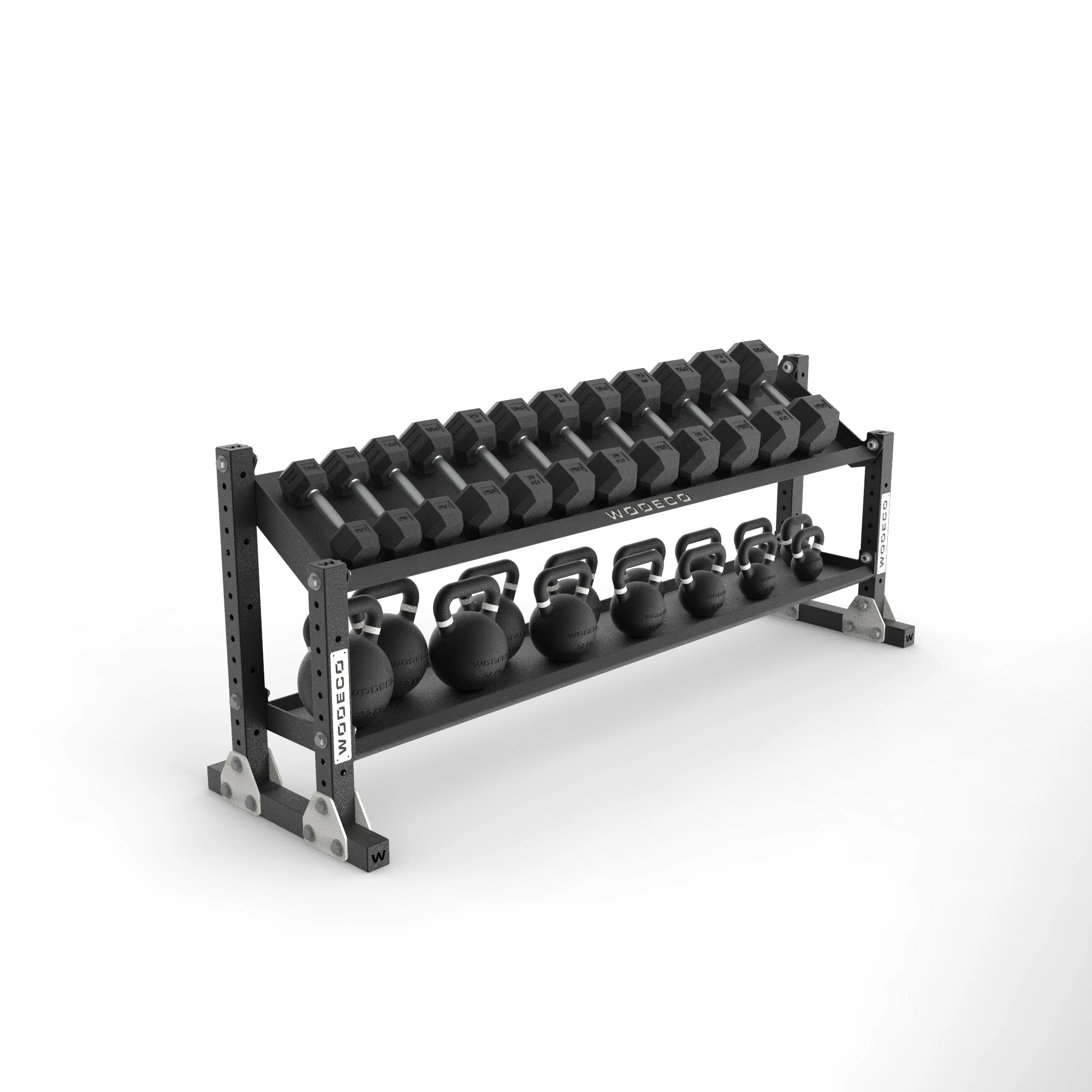 2 Katlı Dambıl Kettlebell Depolama Rafı