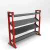 Wodeco 4 Katlı Çoklu Depolama Rafı 215cm Mat Kırmızı