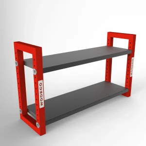 Depolama Rafı 2 Katlı Mat Kırmızı