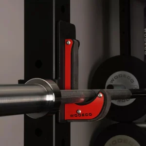 wodeco star sandwich j-cup mat kırmızı takılı halter barı