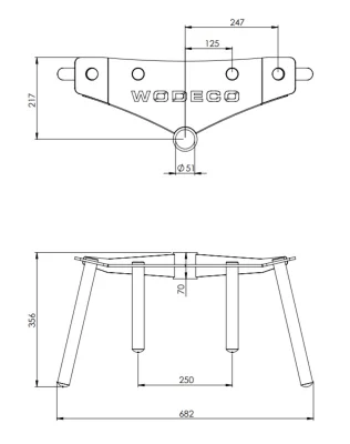 Wodeco T-Row Teknik Ölçüler