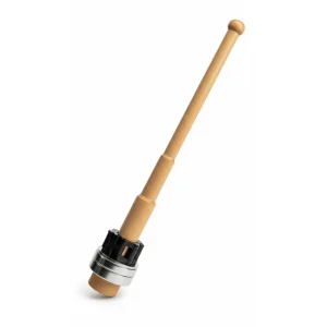 Ahşap topuz plaka klips takılı halde