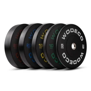 Alternative view of Wodeco Siyah Olimpik Bumper Plaka – Ağırlık Plakası – SET