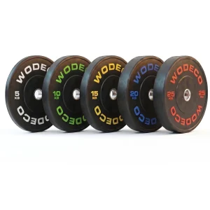 Wodeco Siyah Olimpik Bumper Plaka – Ağırlık Plakası – SET